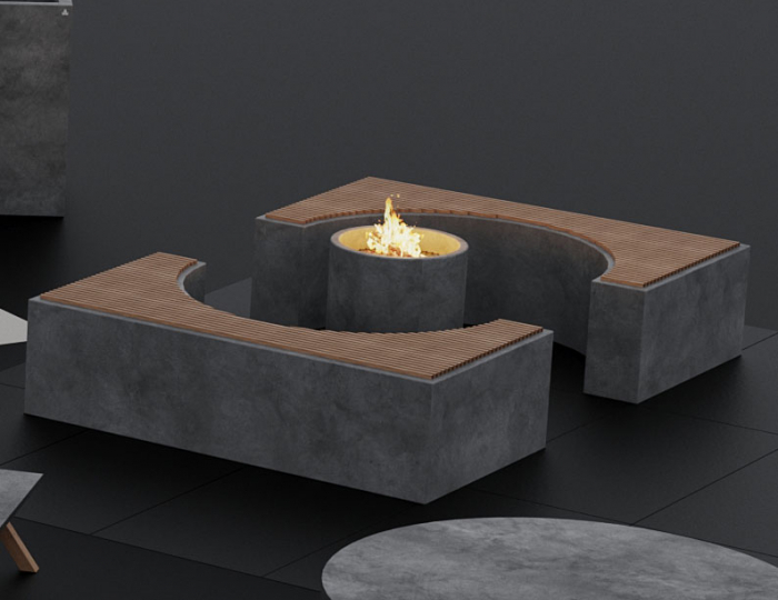 Огненный вазон - Изделия из бетона под ключ - «DeConcrete»