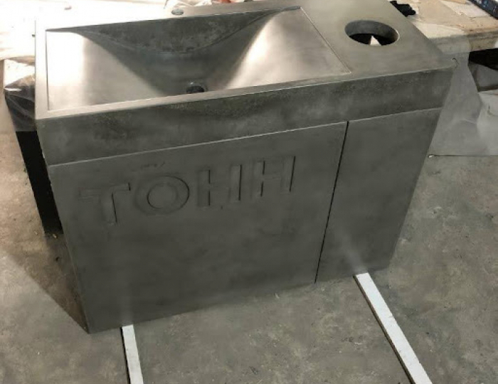 Раковина с тумбой - Изделия из бетона под ключ - «DeConcrete»