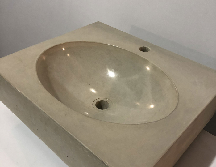 Раковина «Арт» бежевая - Изделия из бетона под ключ - «DeConcrete»